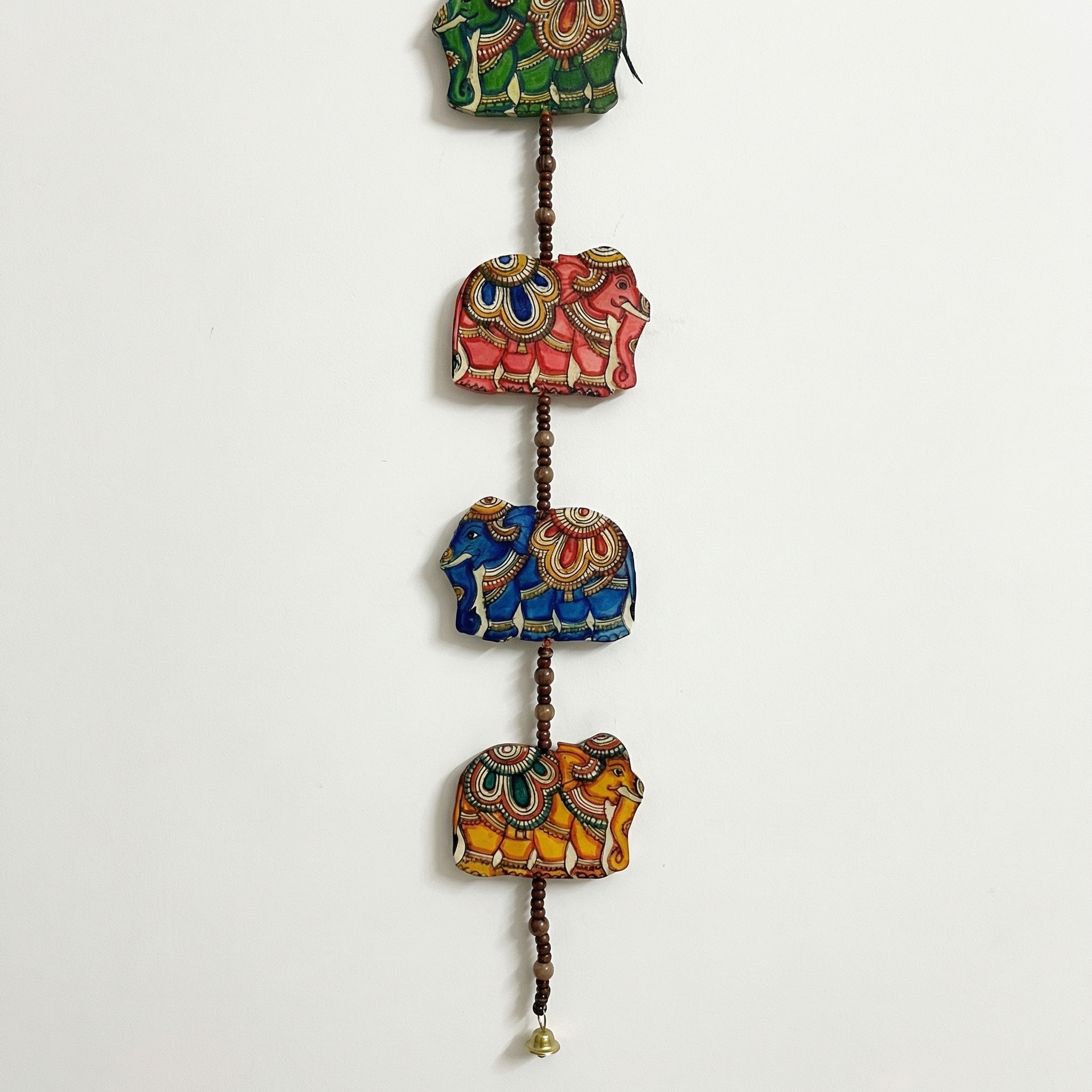 (Set of 2) Elephant Toran wall hanging | Andhra Leather Puppet (46inch)