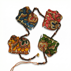 (Set of 2) Elephant Toran wall hanging | Andhra Leather Puppet (46inch)