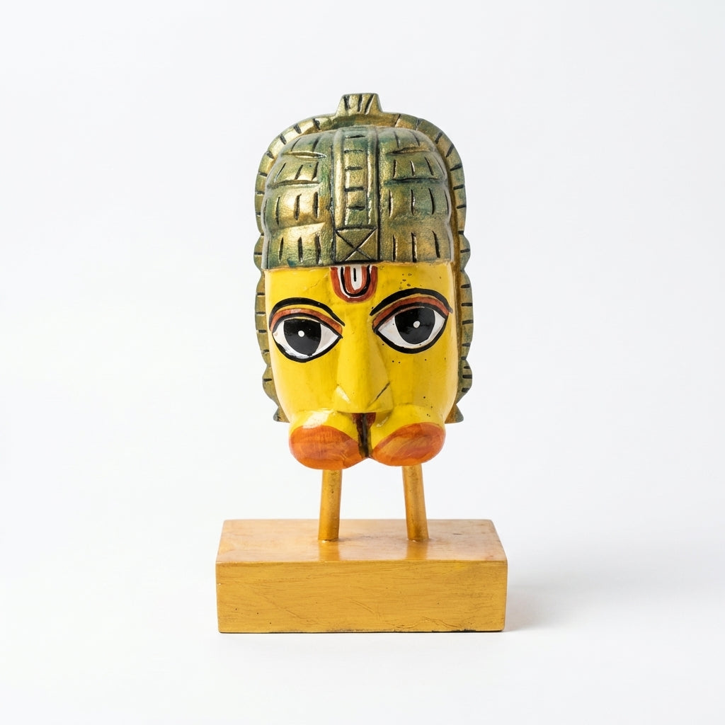 Hanuman Ji Wooden | Yellow | 25x14x9cm