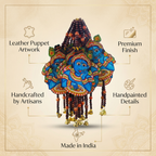 (Set of 2) Little Krishna Toran wall hanging | Andhra Leather Puppet (25inch)