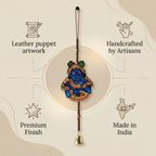 (Set of 2) Little Krishna Toran wall hanging | Andhra Leather Puppet (25inch)