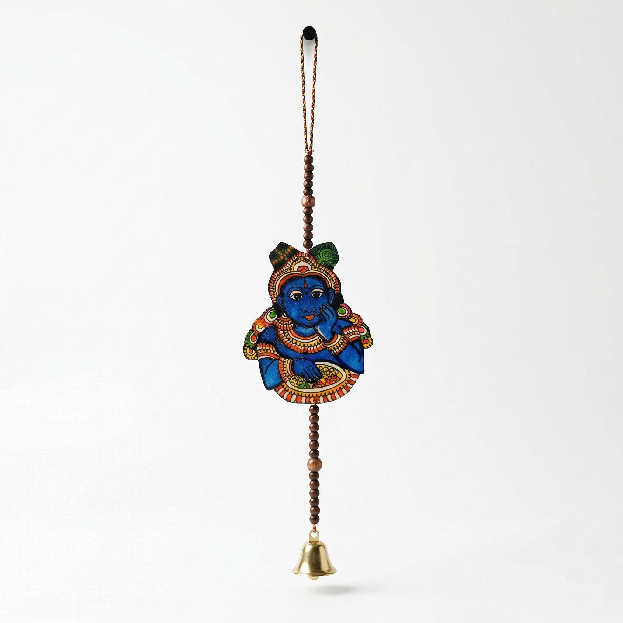 (Set of 2) Little Krishna Toran wall hanging | Andhra Leather Puppet (25inch)