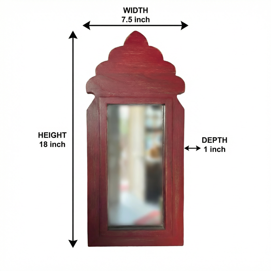 Red Mirror | 19.5x7.25x0.5 inches