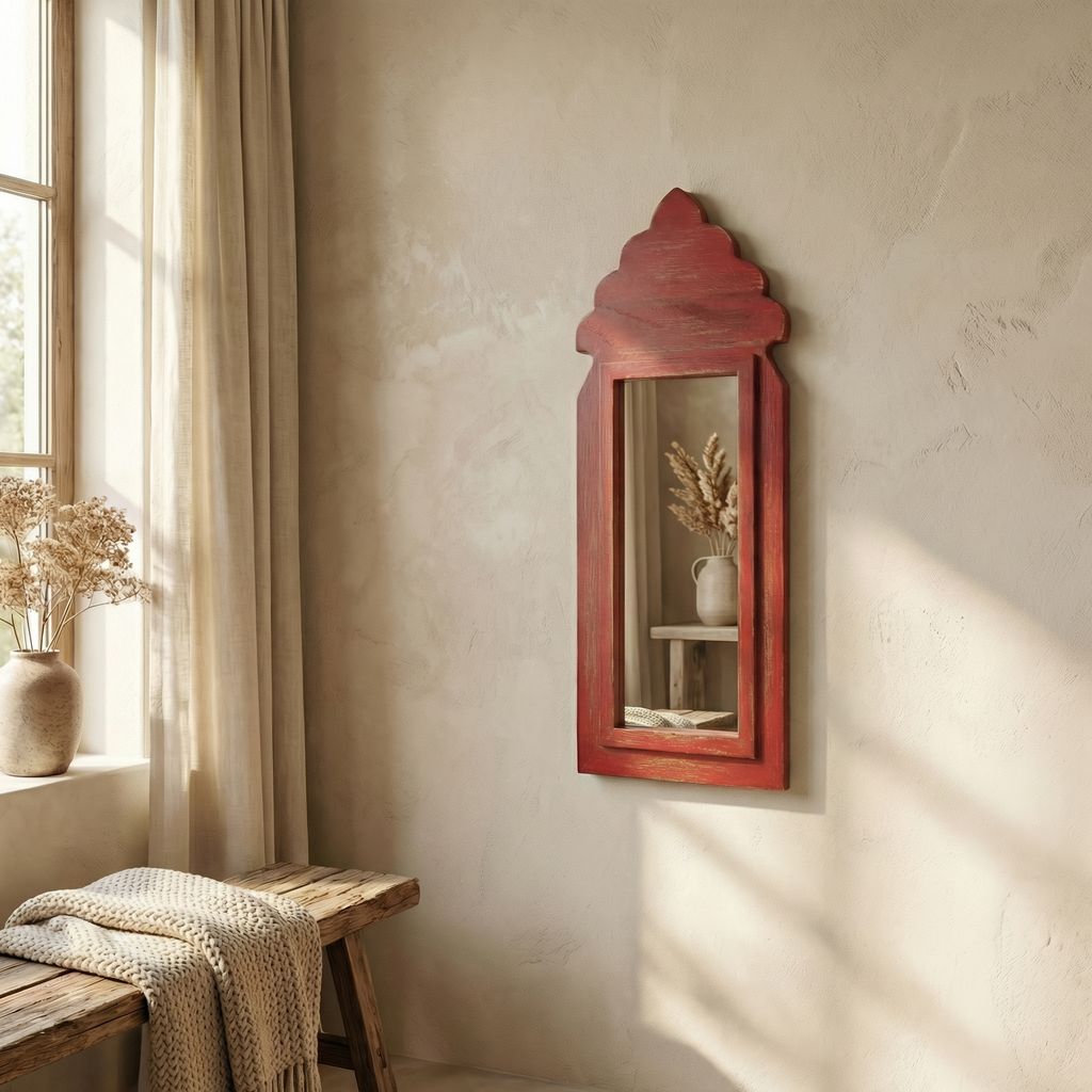 Red Mirror | 19.5x7.25x0.5 inches