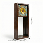 (Set of 2) Wooden Mirror Candlestand | 18x8x4inch each