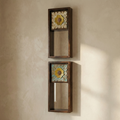 (Set of 2) Wooden Mirror Candlestand | 18x8x4inch each