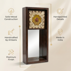 (Set of 2) Wooden Mirror Candlestand | 18x8x4inch each