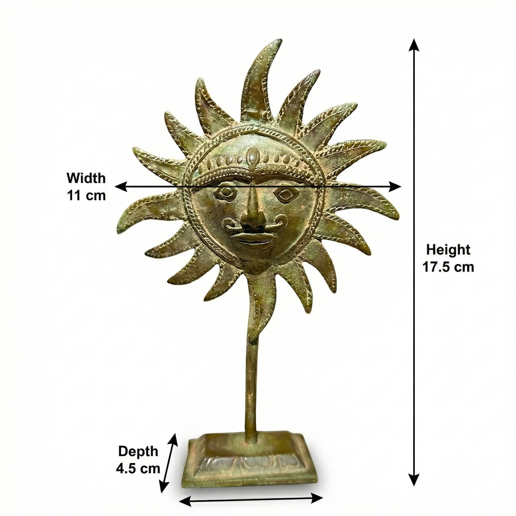 Brass Sun Table Decor | 17.5x11x4.5cm