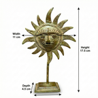 Brass Sun Table Decor | 17.5x11x4.5cm