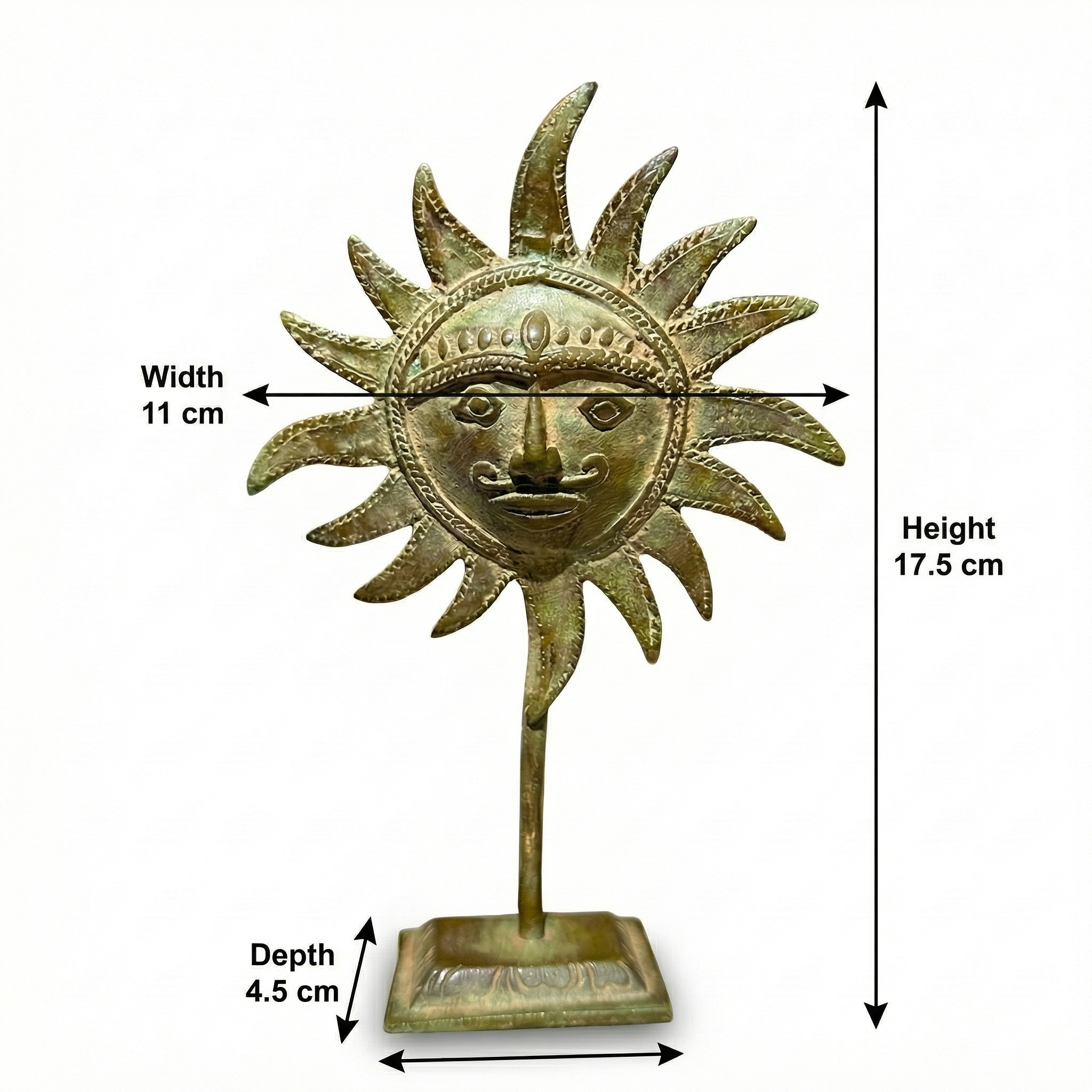 Brass Sun Table Decor | 17.5x11x4.5cm