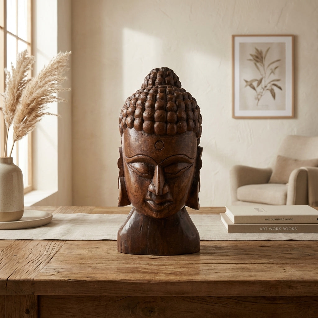 Wooden Vintage Buddha | 43x19x19cm