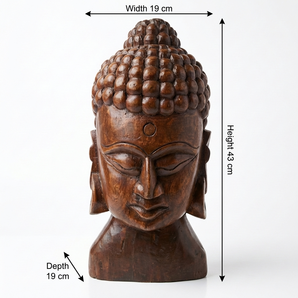 Wooden Vintage Buddha | 43x19x19cm