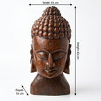 Wooden Vintage Buddha | 43x19x19cm