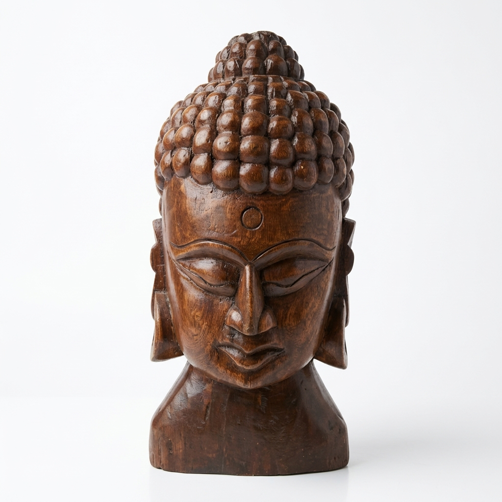 Wooden Vintage Buddha | 43x19x19cm