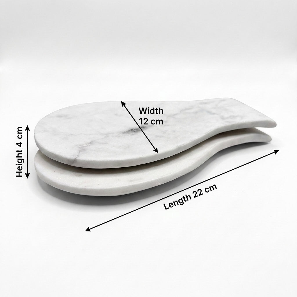 Marble Spoon Rest (Set of 2) | 22x12x4 cm