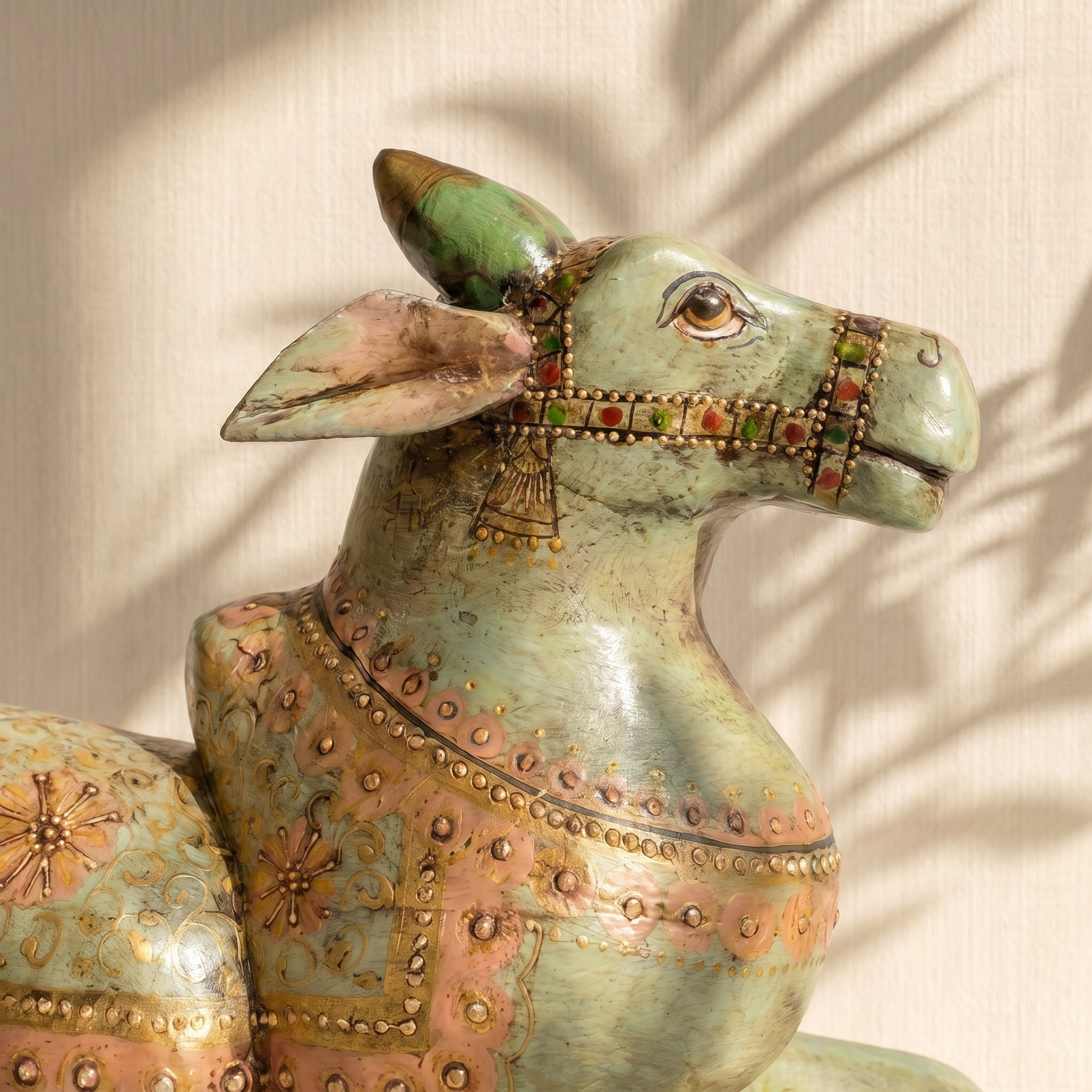 Handpainted Nandi Green | 9x7x3.5inch