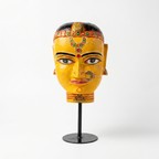 Gauri Head on Iron Stand | Yellow | 30x16x16cm