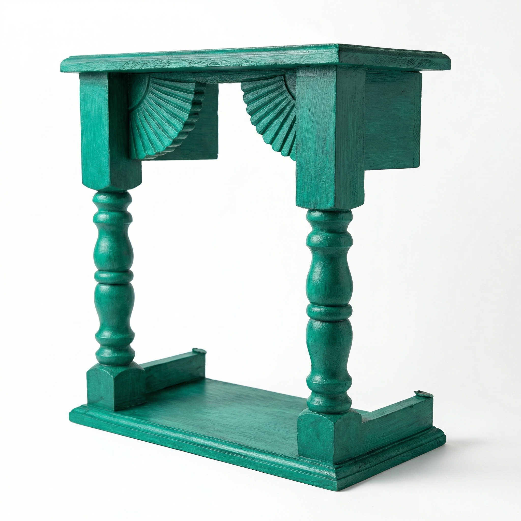 Temple Wall Shelf | Green | 33x30x15cm