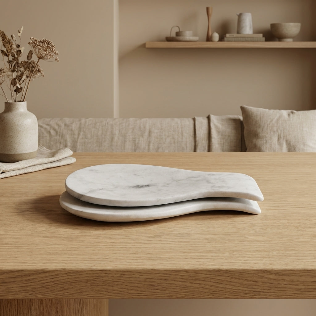 Marble Spoon Rest (Set of 2) | 22x12x4 cm