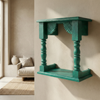 Temple Wall Shelf | Green | 33x30x15cm