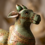Handpainted Nandi Green | 9x7x3.5inch