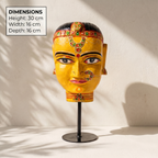 Gauri Head on Iron Stand | Yellow | 30x16x16cm