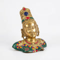 Brass Ma Parvati Idol | 12.6x9.1x7.3 Inches | Stone-Studded | 5.4 Kg Approx