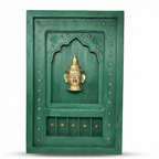 Wooden Frame with Brass Fitting | Green | 18x12x1.5 inch