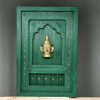 Wooden Frame with Brass Fitting | Green | 18x12x1.5 inch