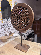 Geometric Wooden Table Decor | 38x23x2cm