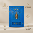 Wooden Frame with Brass Fitting | Blue | 18x12x1.5 inch
