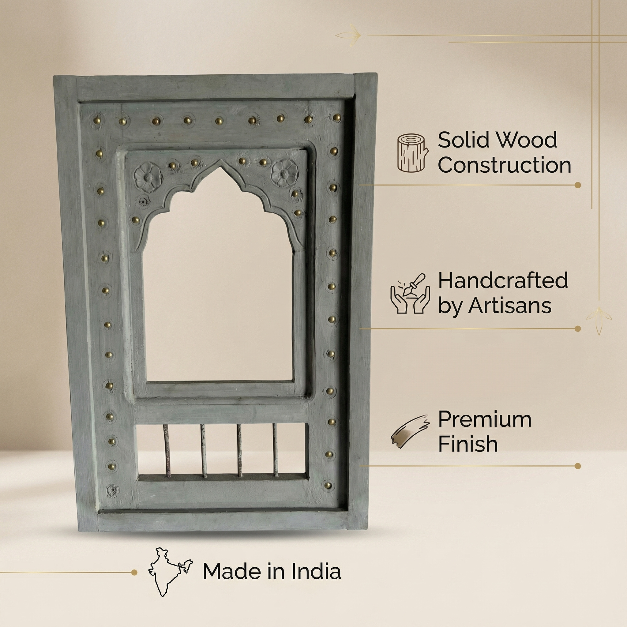 Wooden Frame | Grey | 18x12x1.5 inch