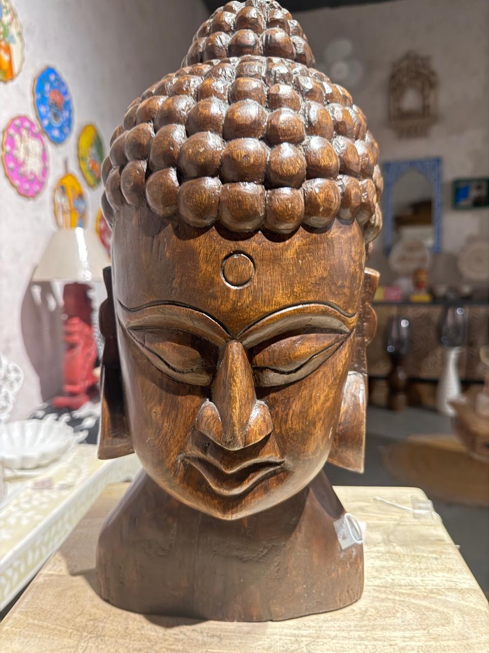 Wooden Vintage Buddha | 43x19x19cm