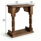 Temple Wall Shelf | Natural| 33x30x15cm