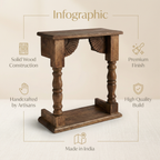 Temple Wall Shelf | Natural| 33x30x15cm