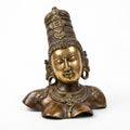Brass Ma Parvati Idol | 12.6x9.1x7.3 Inches | Vintage Copper Finish | 5.3 Kg Approx
