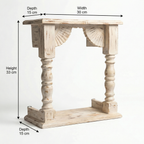 Temple Wall Shelf | Distress White | 33x30x15cm