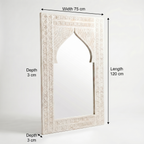 White Arch Mirror Frame (Frame only) | 120x75x3cm