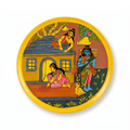 Wooden Ramayana Wall Plate | Ram, Sita & Laxman ji | 10 Inches | Handpainted
