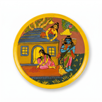Wooden Ramayana Wall Plate | Ram, Sita & Laxman ji | 10 Inches | Handpainted
