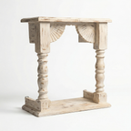 Temple Wall Shelf | Distress White | 33x30x15cm