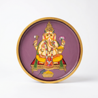 Wooden Wall Plate | Ganesh Ji | 10 Inches | Handpainted