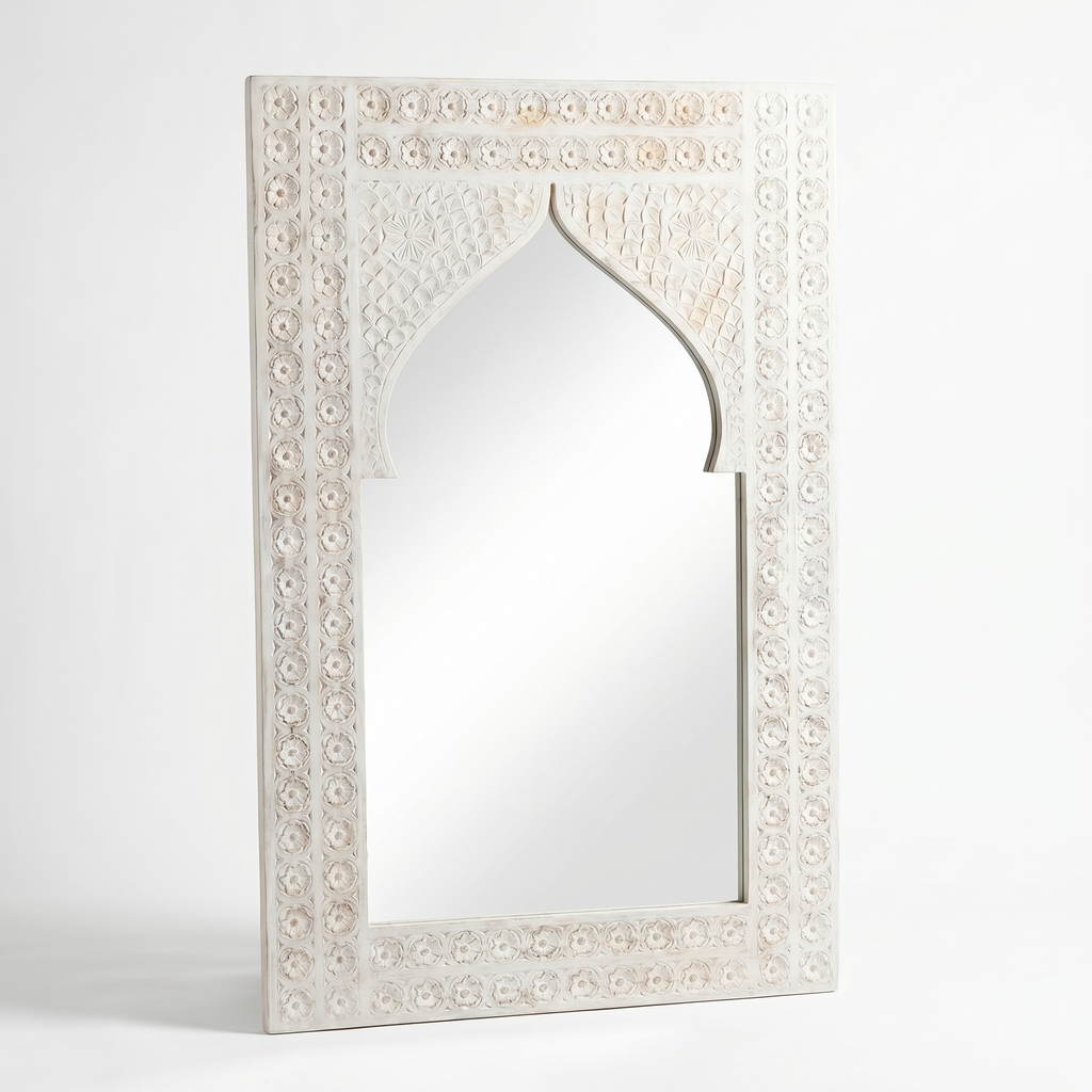 White Arch Mirror Frame (Frame only) | 120x75x3cm
