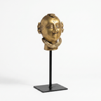 Vintage Brass Idol | Iron Stand | 11x3x4 inch