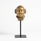 Vintage Brass Idol | Iron Stand | 11x3x4 inch