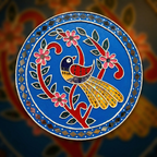 Lippan Art Wall Plate | Peacock 2 | 12x12x0.5 Inch
