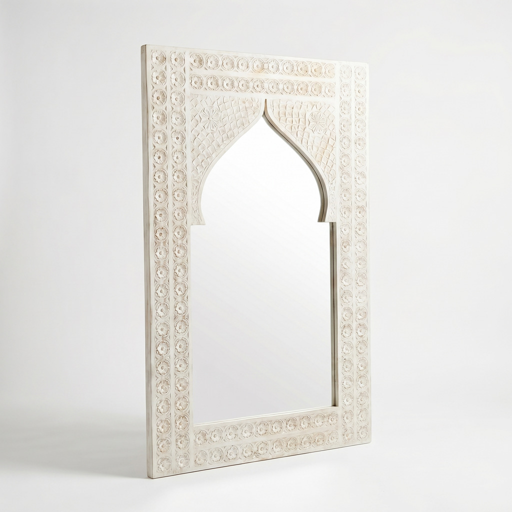 White Arch Mirror Frame (Frame only) | 120x75x3cm