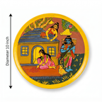 Wooden Ramayana Wall Plate | Ram, Sita & Laxman ji | 10 Inches | Handpainted