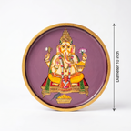 Wooden Wall Plate | Ganesh Ji | 10 Inches | Handpainted