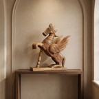 Wooden Flying Horse | Natural | 55x46x17cm